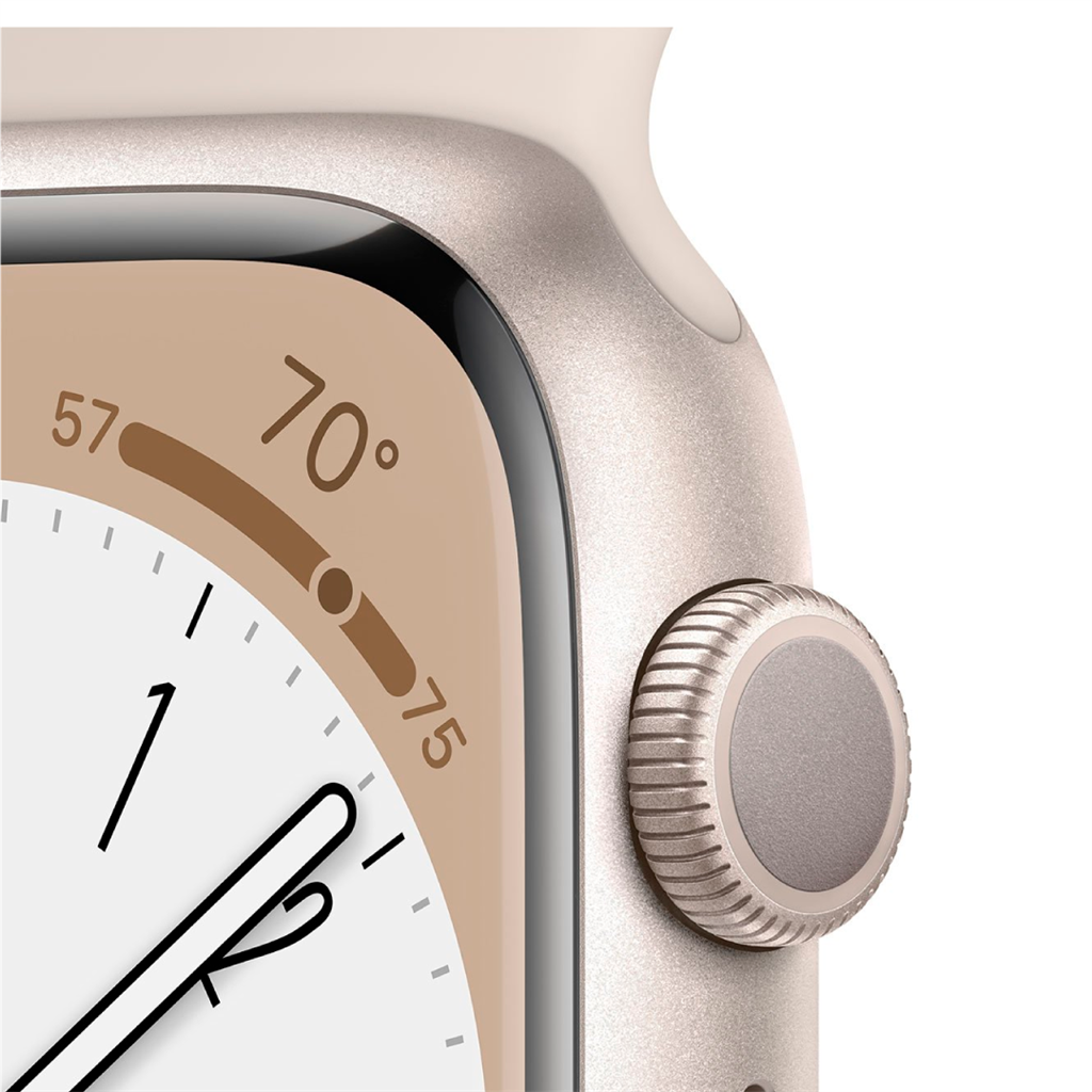Apple Watch Series 8 GPS 41mm Starlight Aluminum Case with Starlight Sport Band - S/M