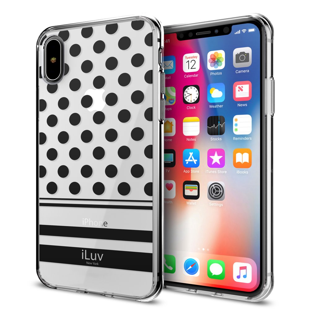 ILUV CASE WITH GRAPHIC ON BACKSIDE-IPHONE X  BLACK