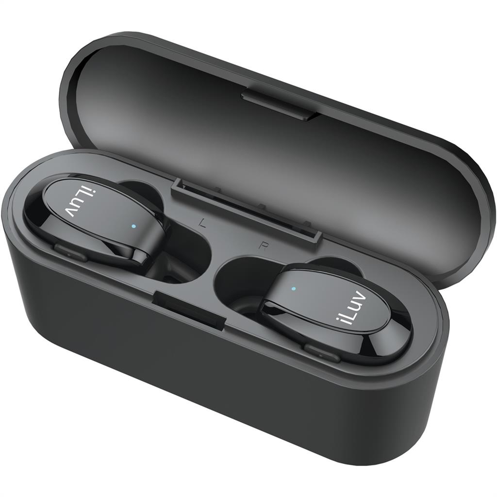 True Wireless In-Ear Fitness Earbuds W/Charging Case-Black