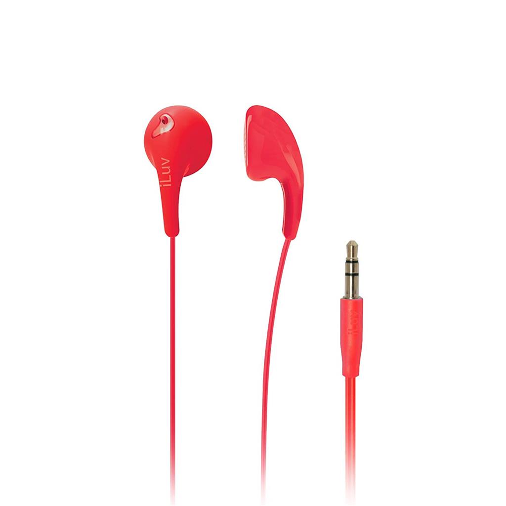 Bubble Gum II  Stereo earphones  red