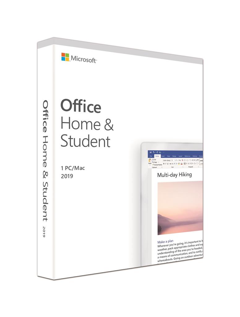 Microsoft® Office Home and Student 2019 English NA/PR/TT Only Medialess