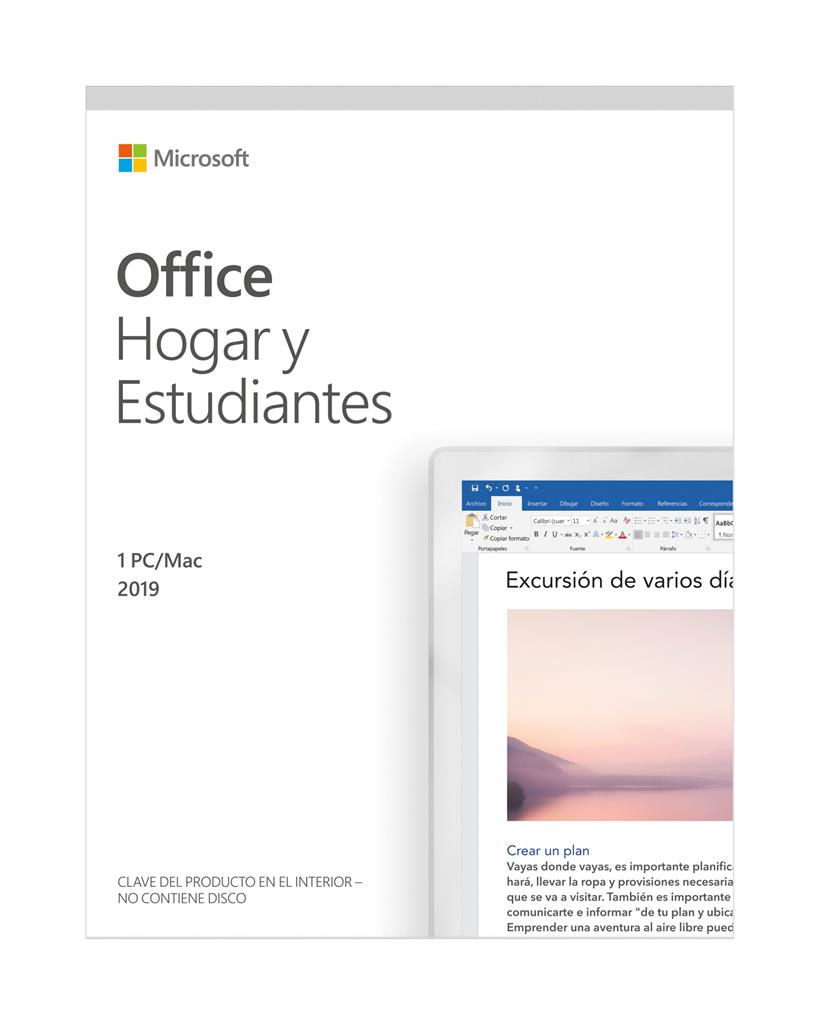 Microsoft® Office Home and Student 2019 Spanish LatAm ONLY Medialess