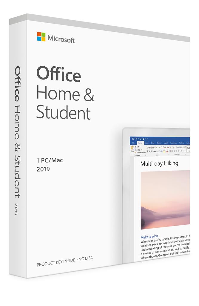 Microsoft® Office Home and Student 2019 English LatAm ONLY Medialess P6