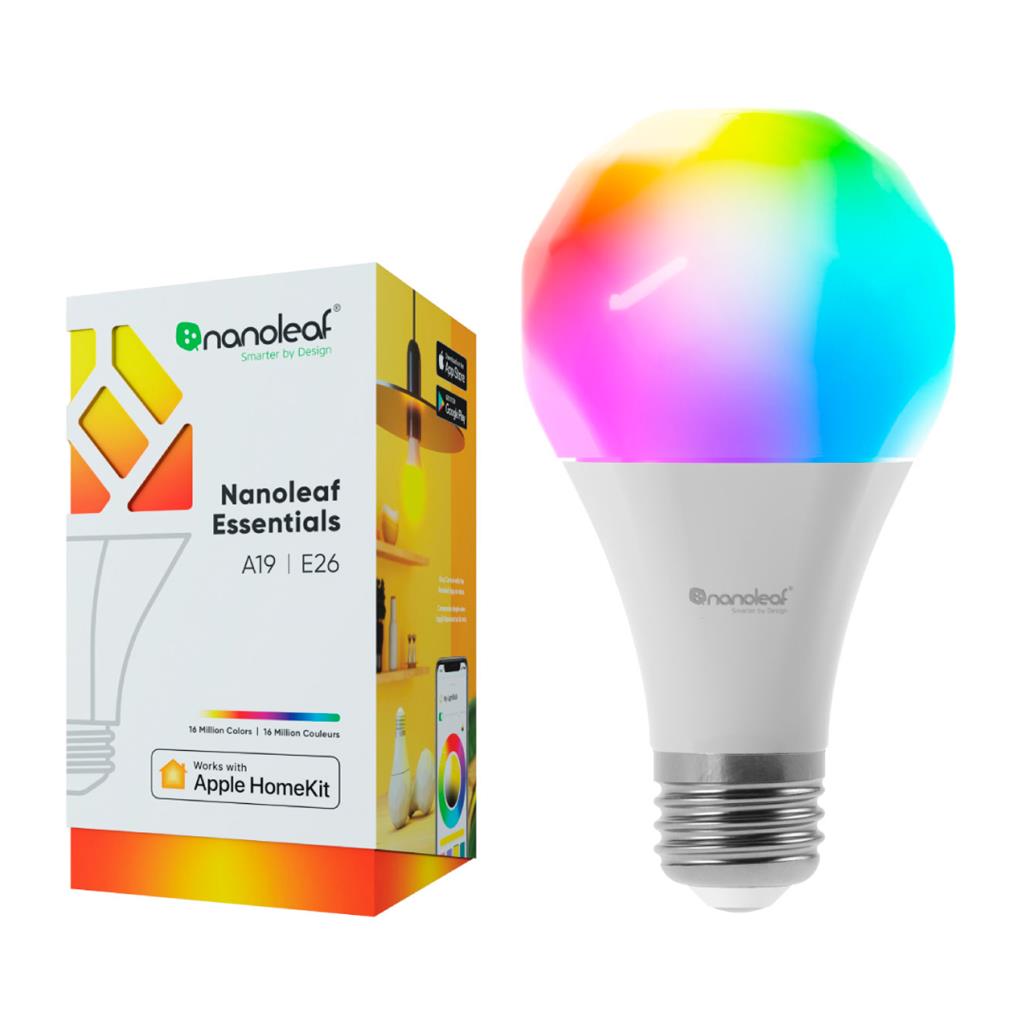 Nanoleaf Essentials | Smart A19 Bulb | EU- 800Lm | White | 2700K-6500K | 120V-240V | E27