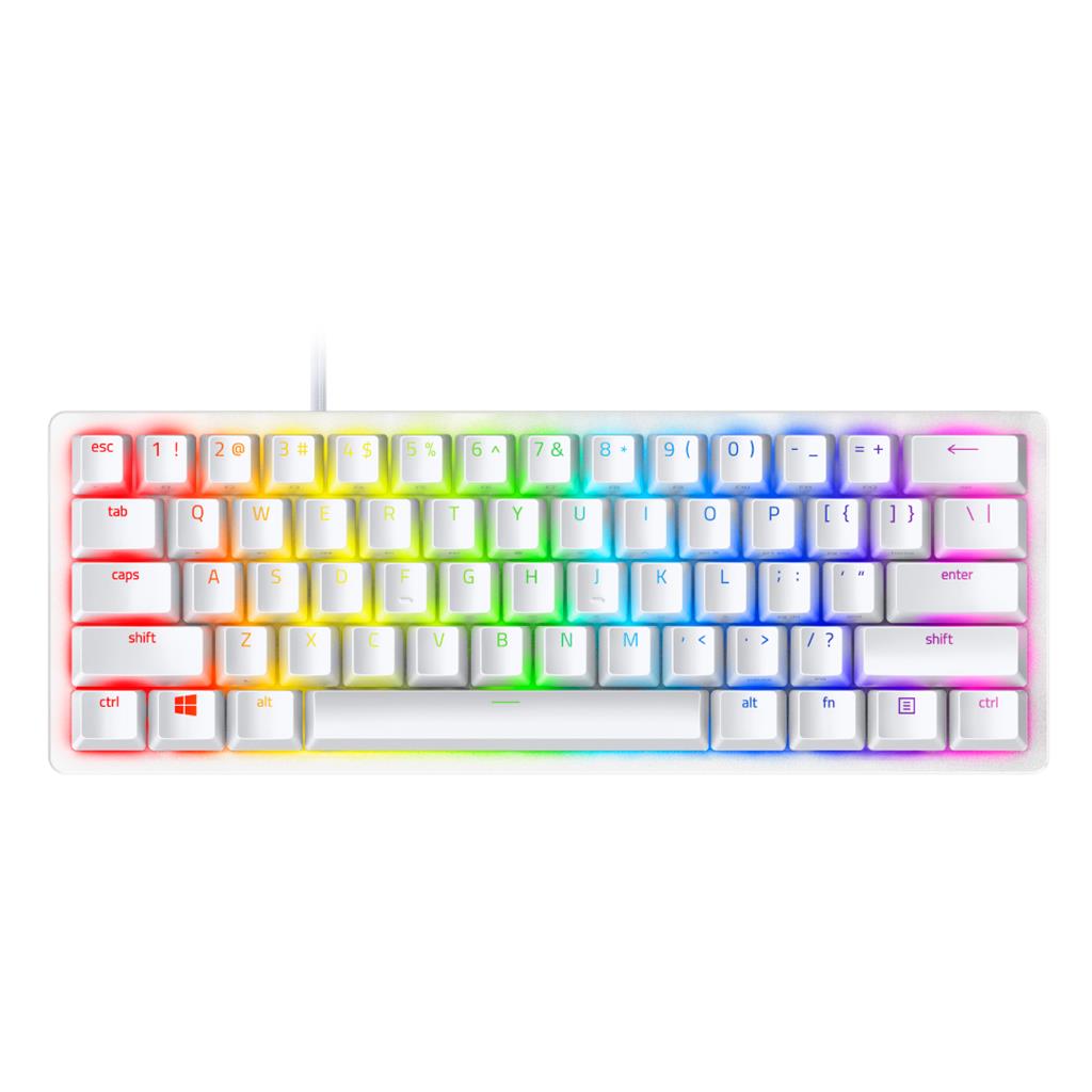 Razer Huntsman Mini - Mercury Edition - 60% Optical Gaming Keyboard (Linear Red Switch) - FRML Packa