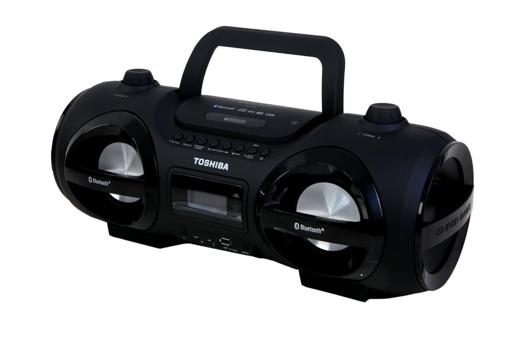 Toshiba Portable CD/MP3/USB/SD/FM Radio Wireless Boombox  Output Power 12.5 W x2 RMS