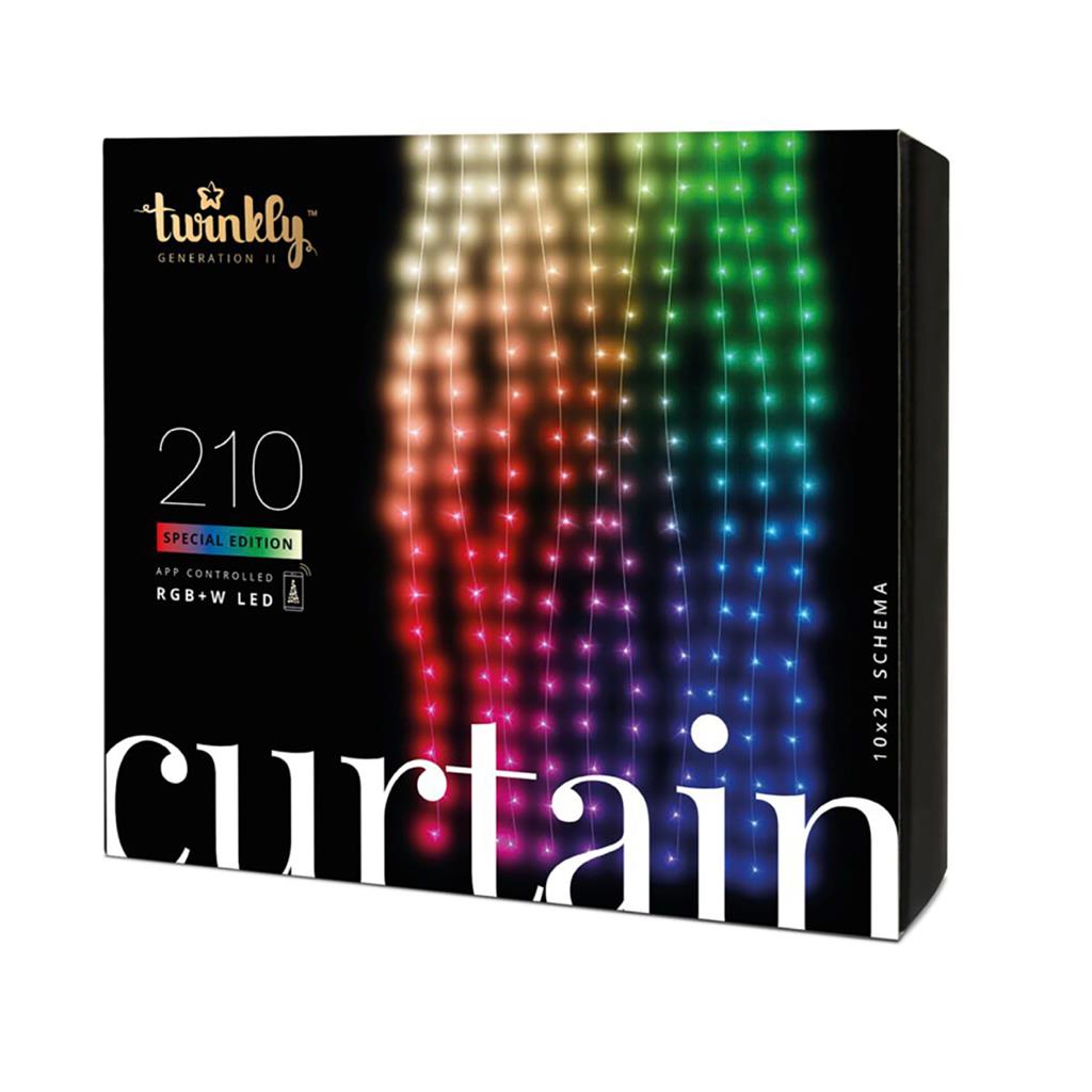 Twinkly CURTAIN light, 210L, RGB+W, Bluetooth, Wi-Fi, IP44,  120V - 240V