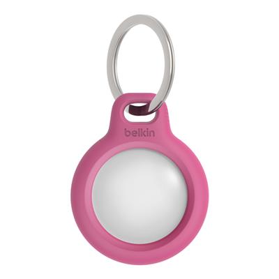 Secure Holder with Key Ring for AirTag Pink