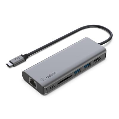 Hub multimedia USB-C ™ (ETHERNET, HDMI, 2 USB-A 3.0, SD, USB-C, 100W PD)