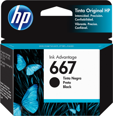 3YM79AL HP 667 Black Ink Cartridge