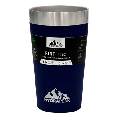 Hydrapeak 16oz Stainless Steel Pint Navy