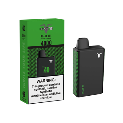 V40 - 4000 Puffs - TDN - Nic .5g - Guave Ice