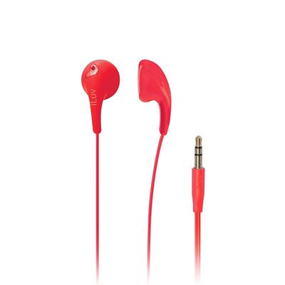 Bubble Gum II  Stereo earphones  red