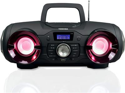 Toshiba Portable CD/MP3/USB/SD Wireless Boombox with Rechargeable Battery