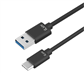 USB Type-C Male to USB Type-A Male Charge & Sync Cable 3 ft