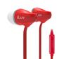 Peppermint Talk -Earphones   Red With Mic